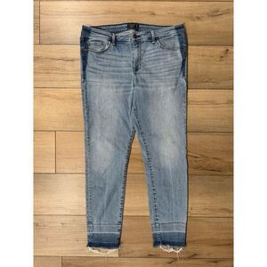 Womens Abercrombie & Fitch Harper Low Rise Ankle Jeans 12 L Long Distressed